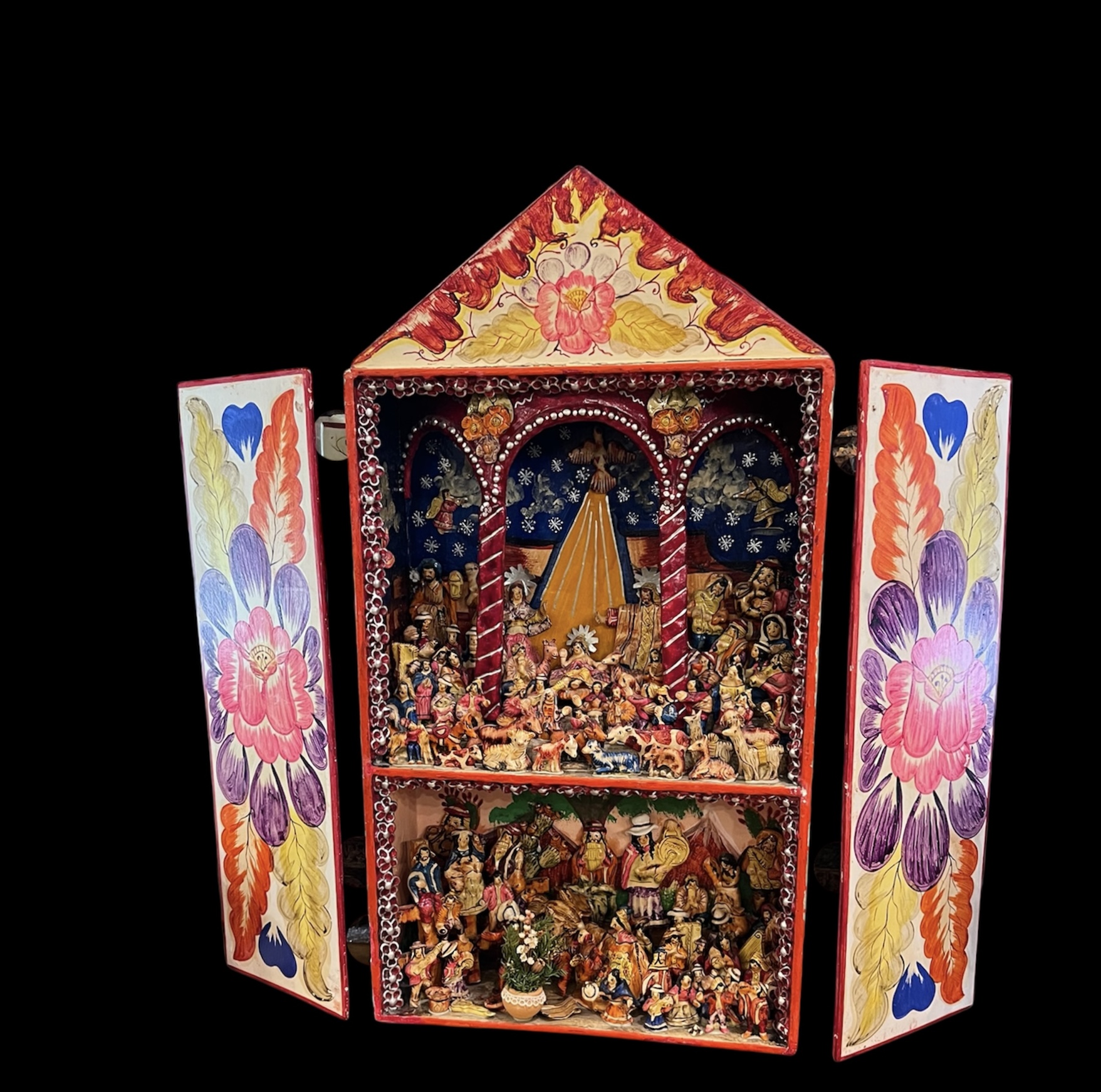 Peruvian Nativity Large Retablo
