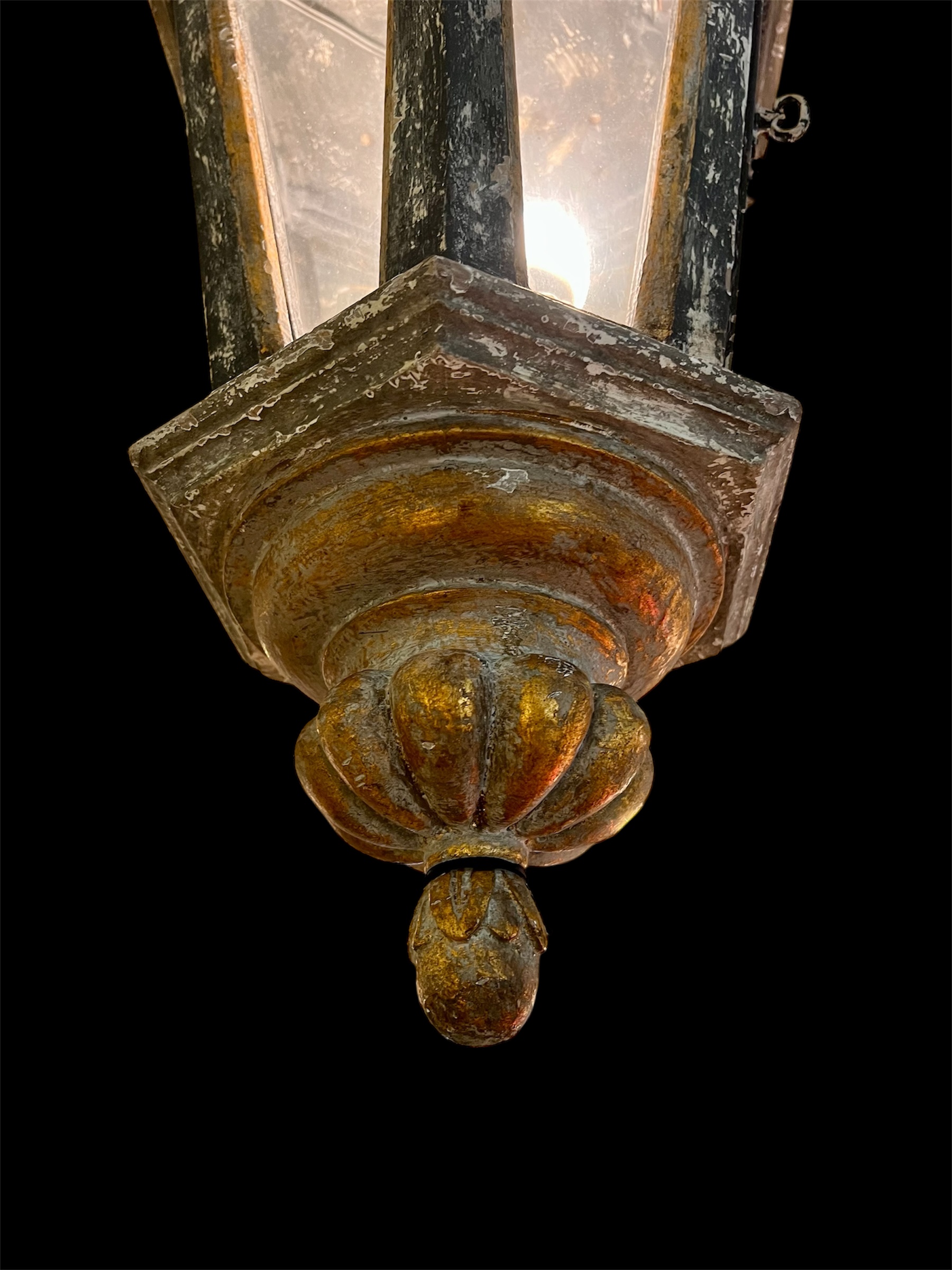 Black Gold Patina Lantern