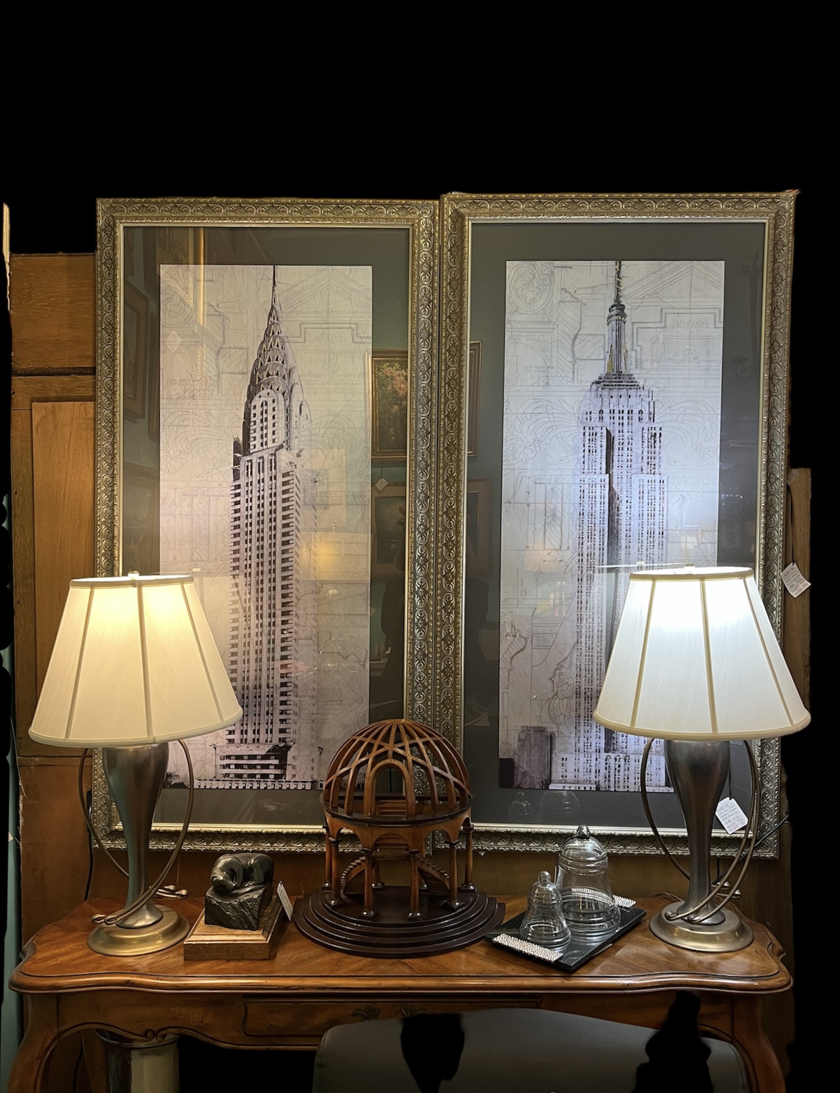 Chapman Metal Hollywood Regency Lamps