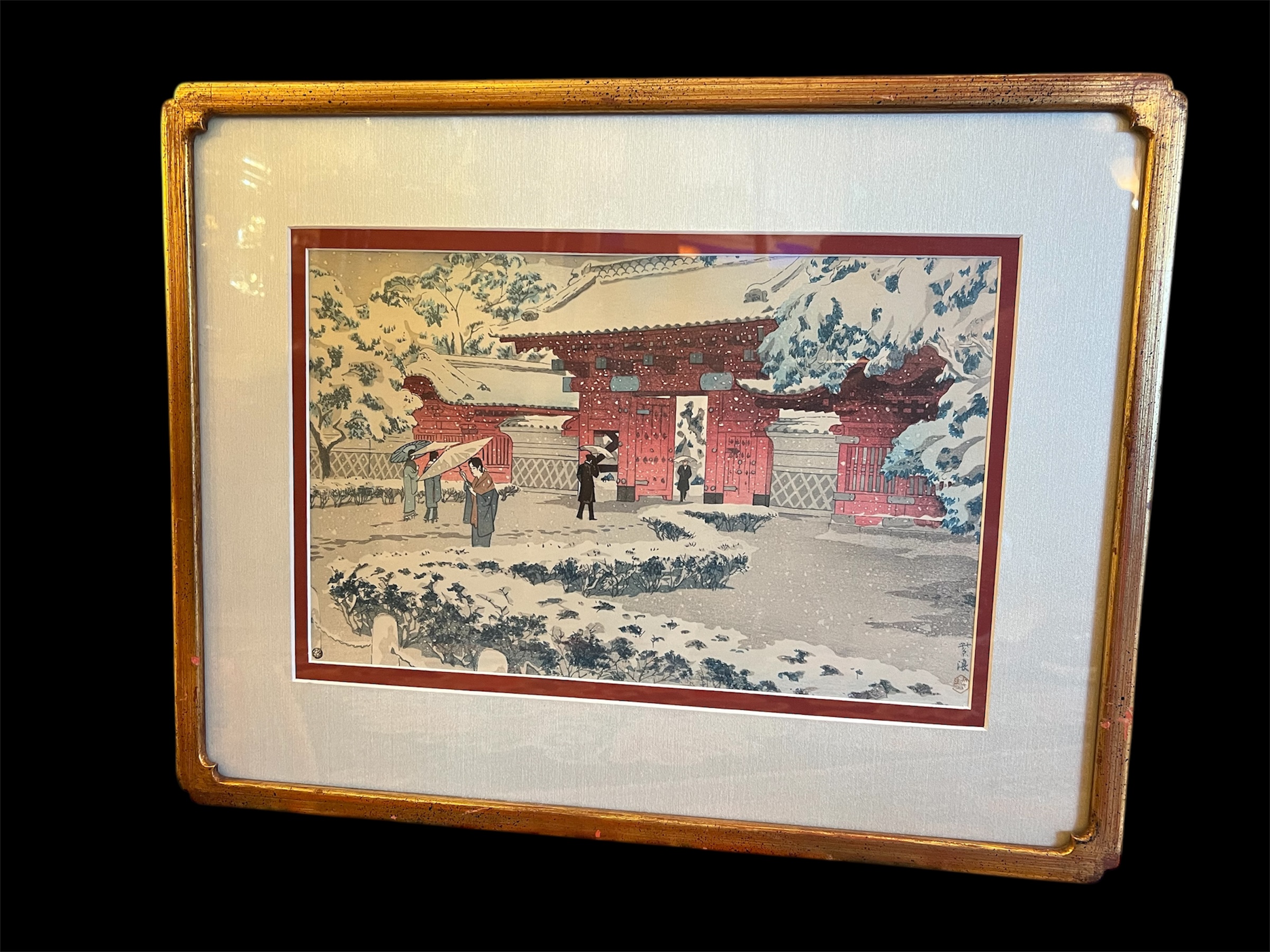 Akamon Gate Woodblock Print