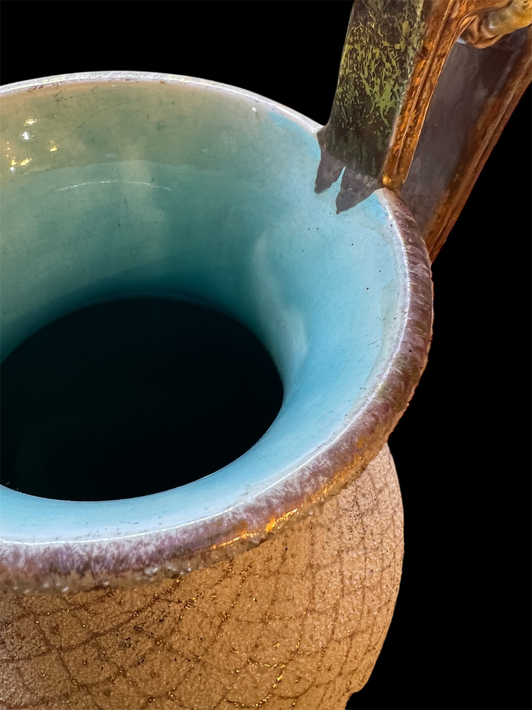 Antique English Majolica Urns