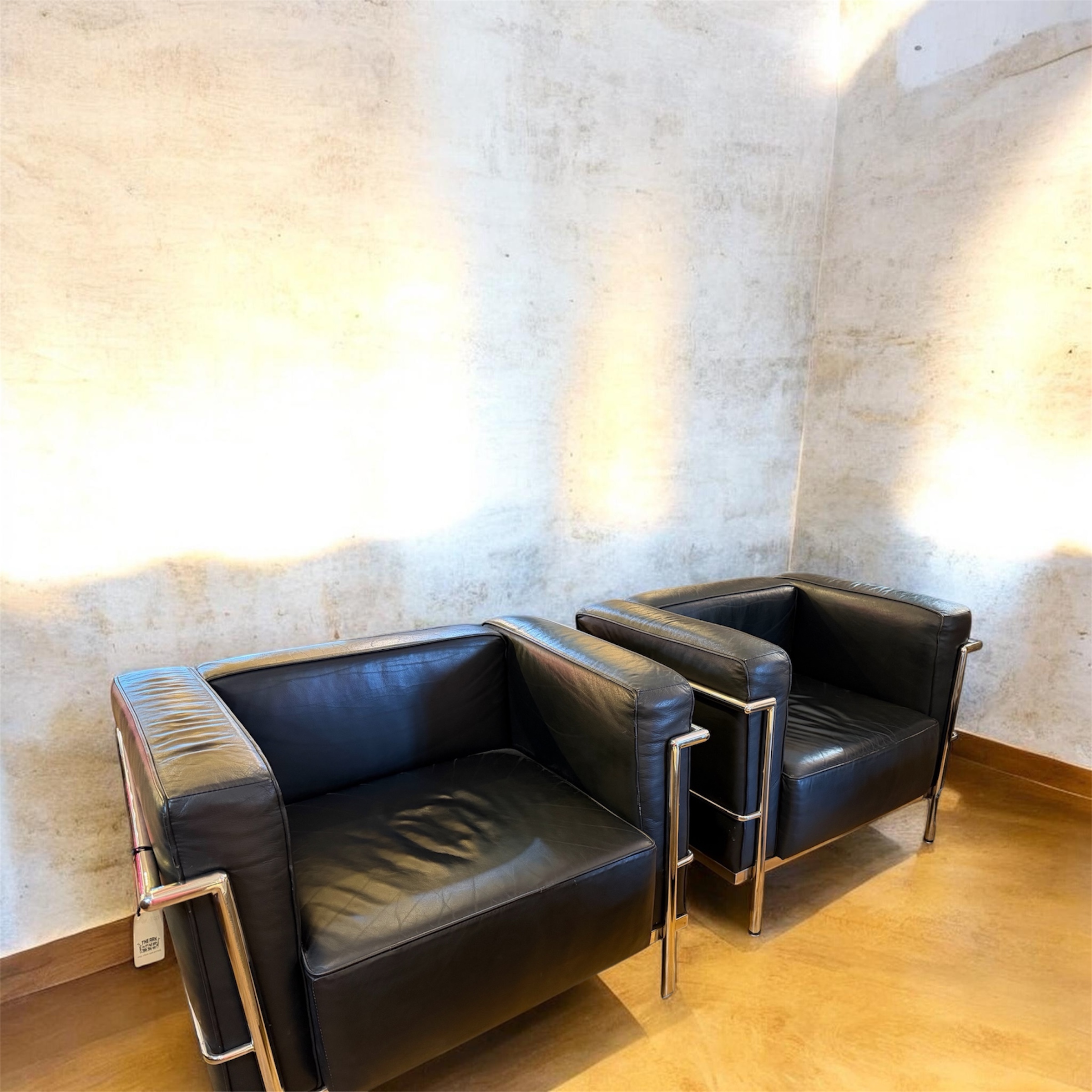 Leather Chrome Midcentury Chairs