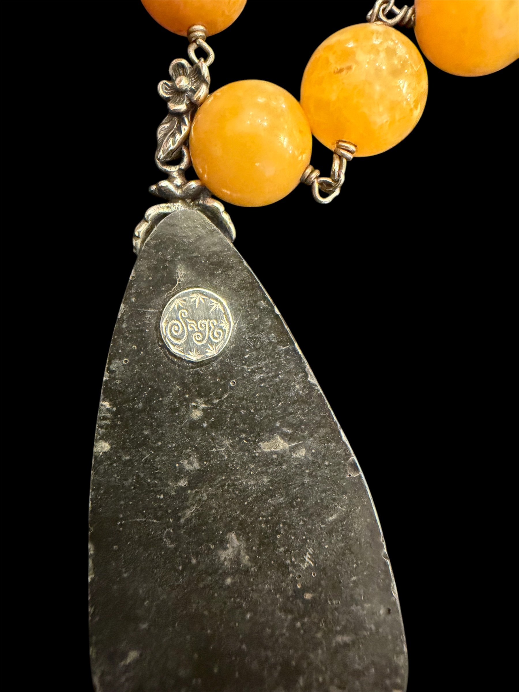 Yellow Jade and Royston Turquoise Necklace