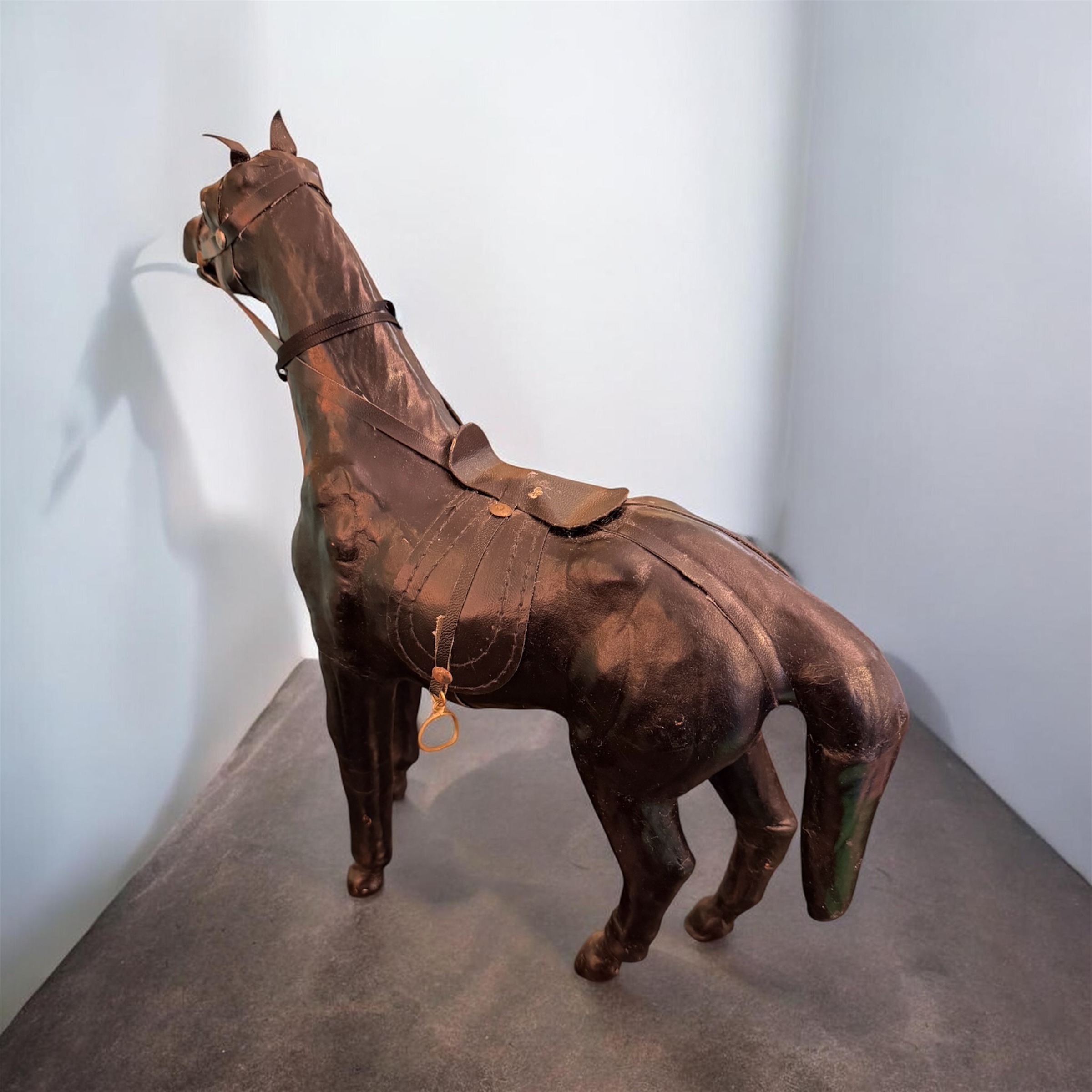 Bharat Leather Horse Figurine
