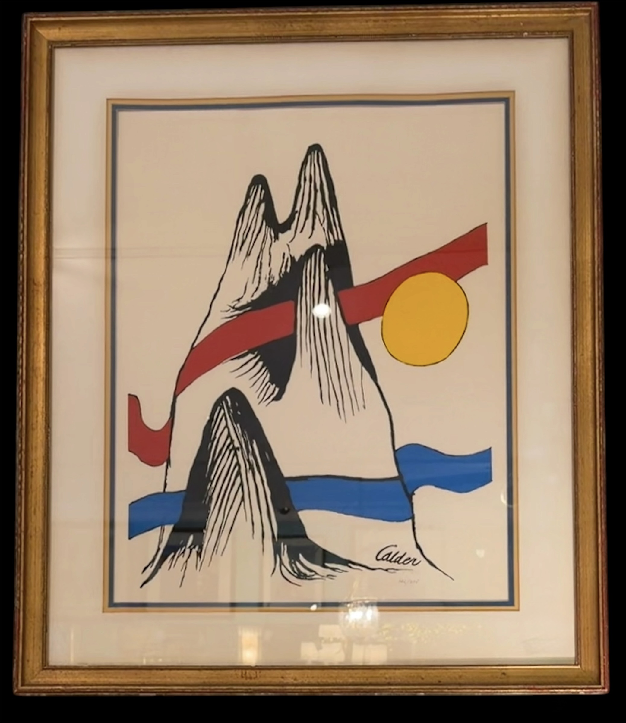 Calder Mountain and Sun Lithograph