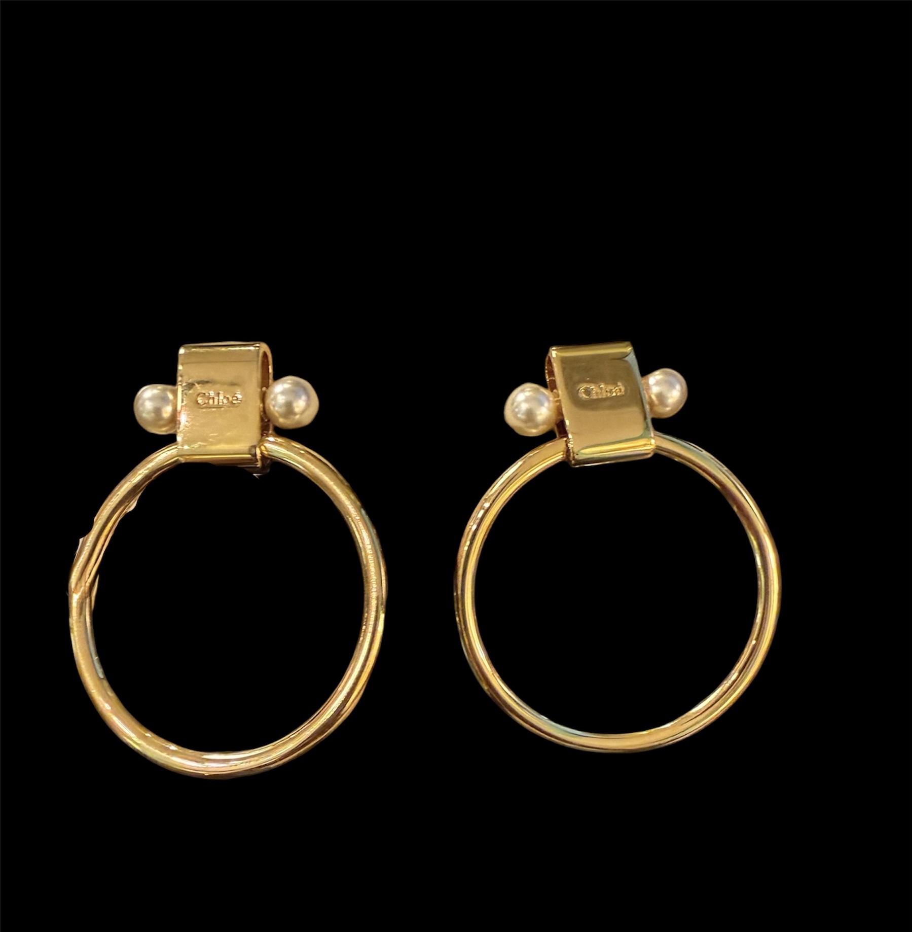 Vintage Chloe Goldtone Earrings