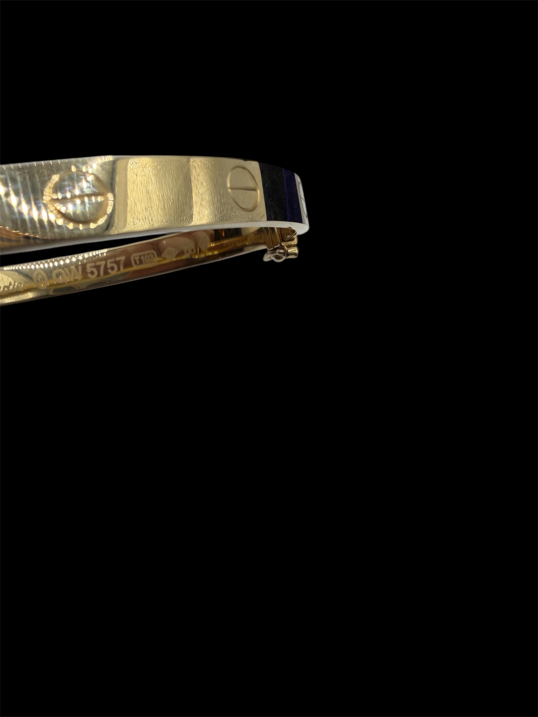 18k Yellow Rivet Bangle