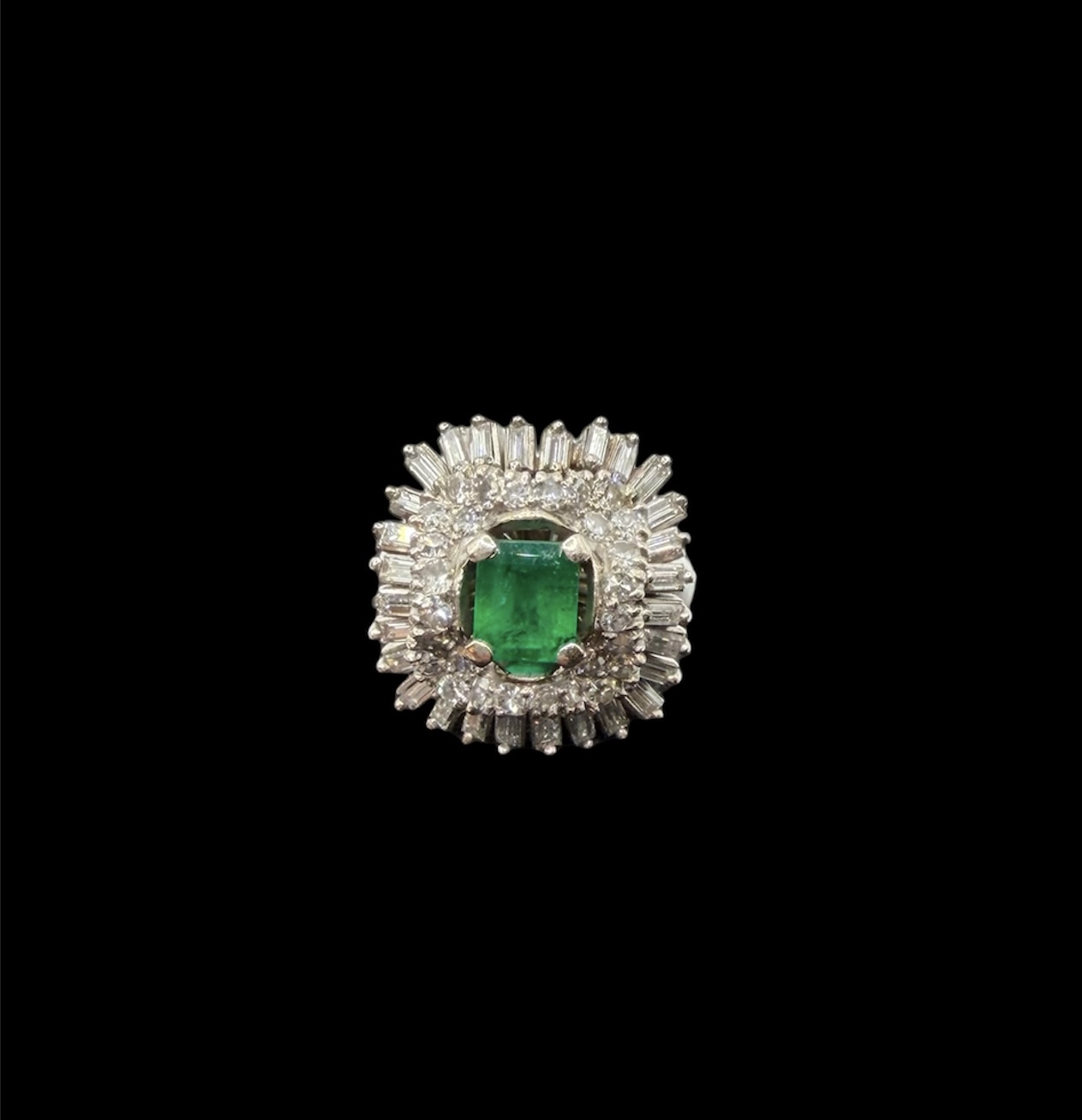 Emerald Diamond Cocktail Ring