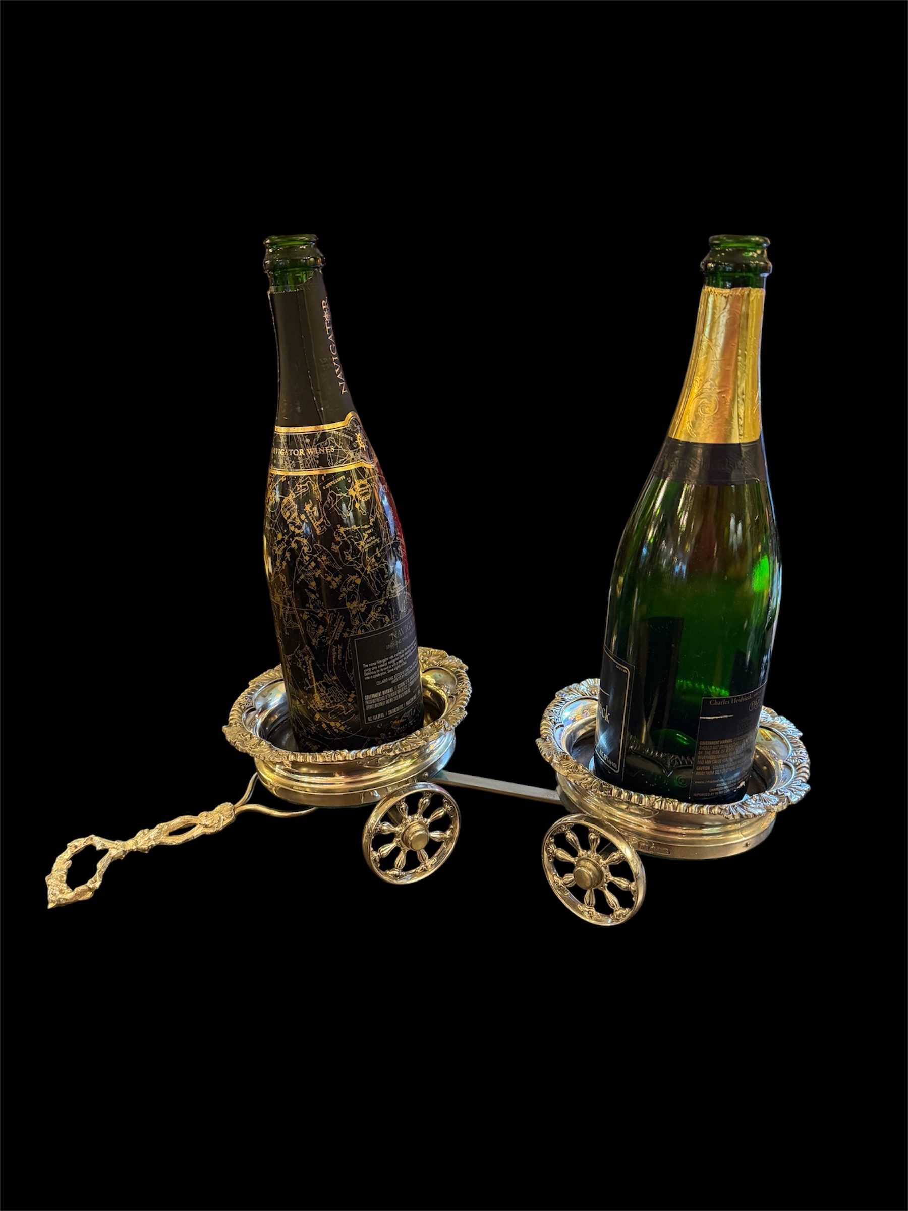 Victorian Silverplate Champagne Trolley