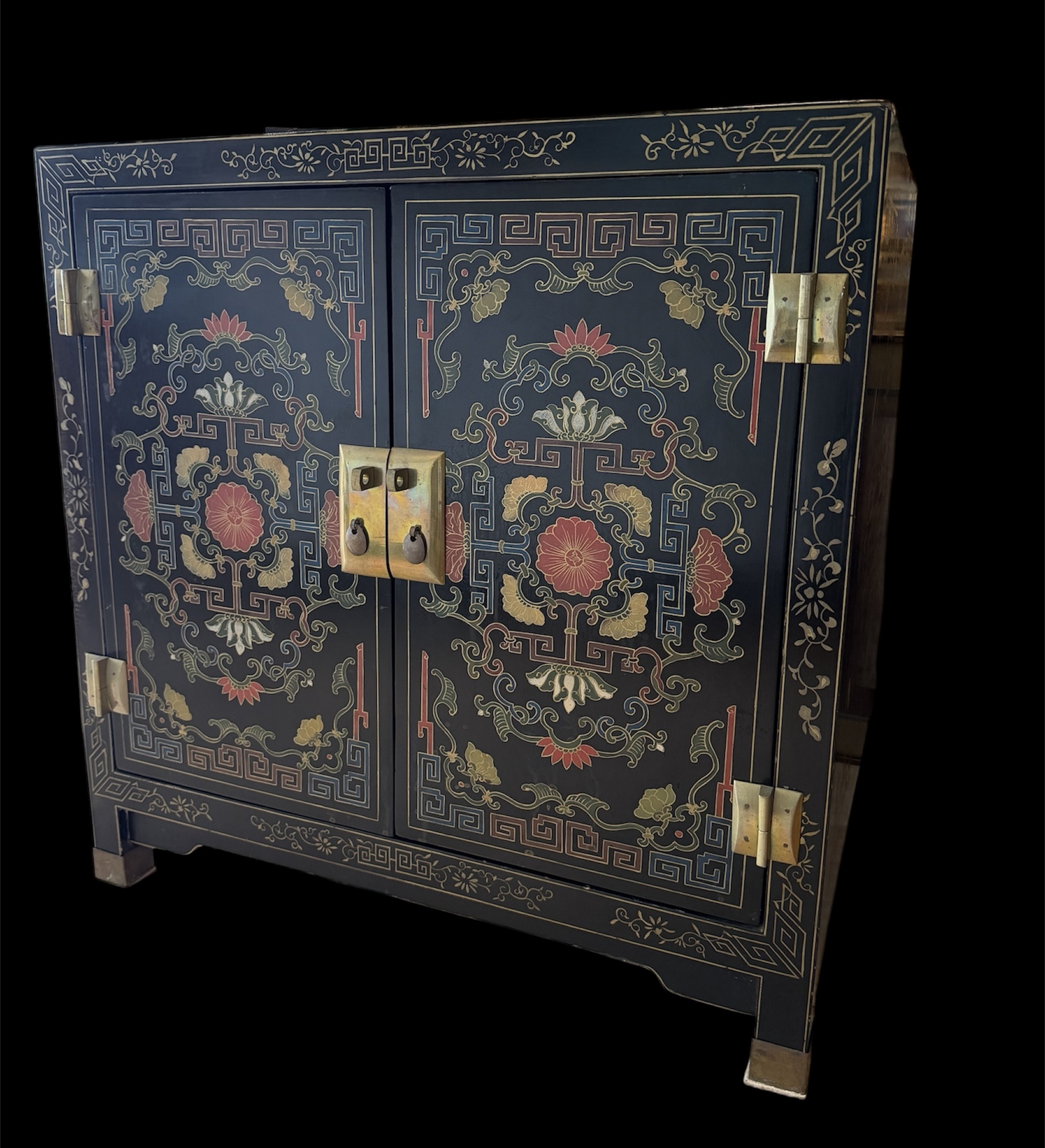 Vintage Painted Chinese Cabinet
