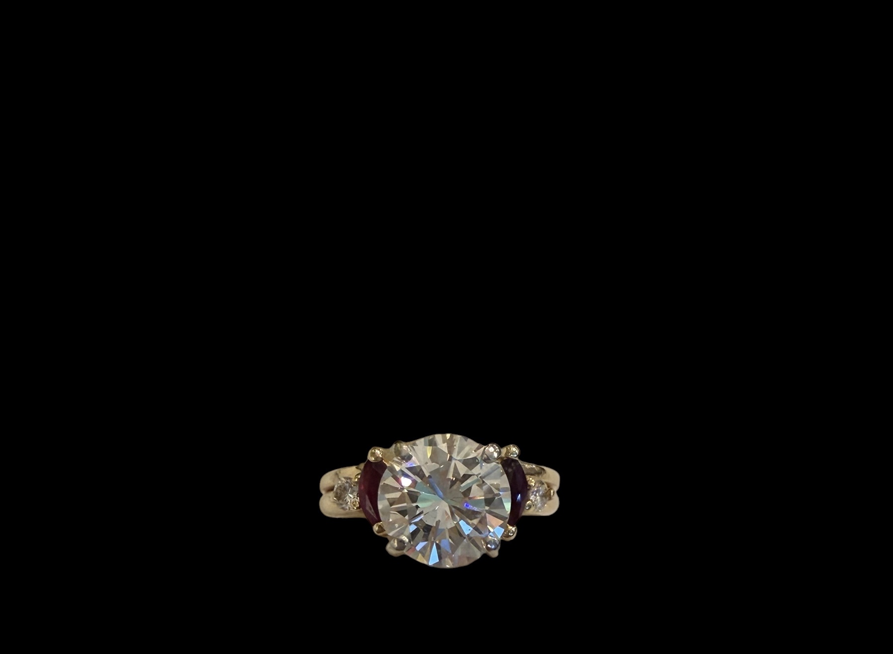 Diamond Ruby Engagement Ring
