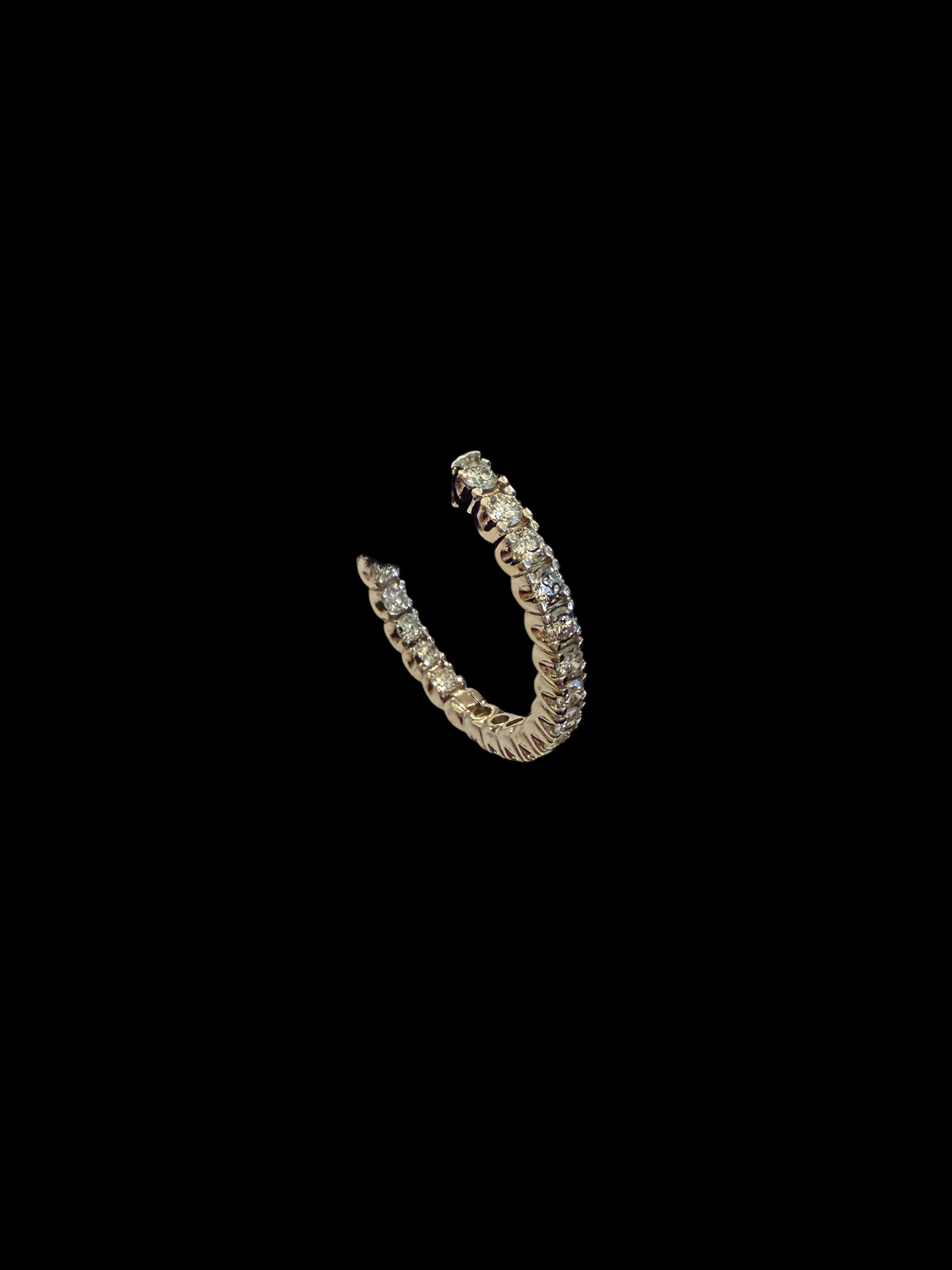 Diamond Inside Out Hoops