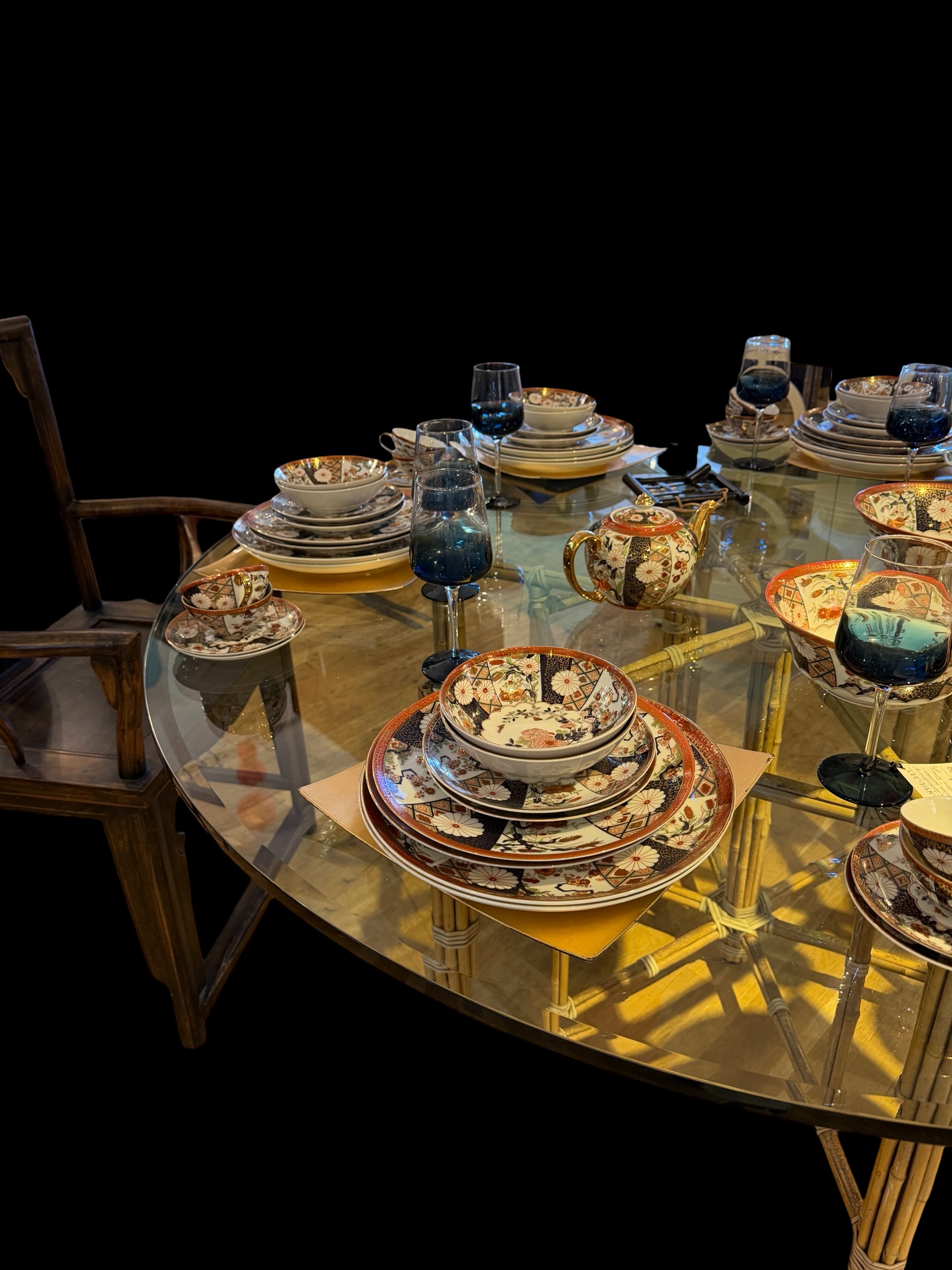 McGuire Round Bamboo Dining Table