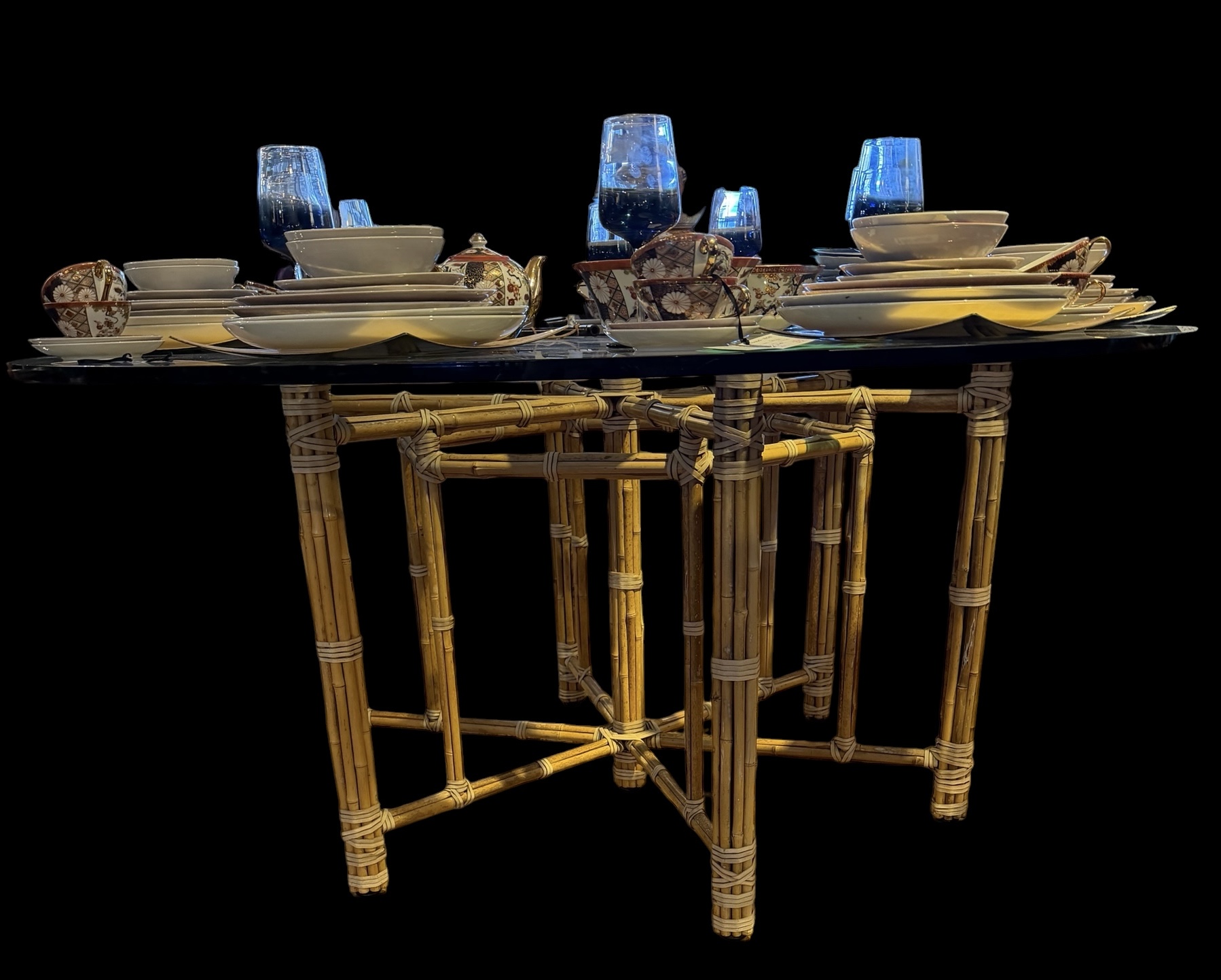 McGuire Round Bamboo Dining Table