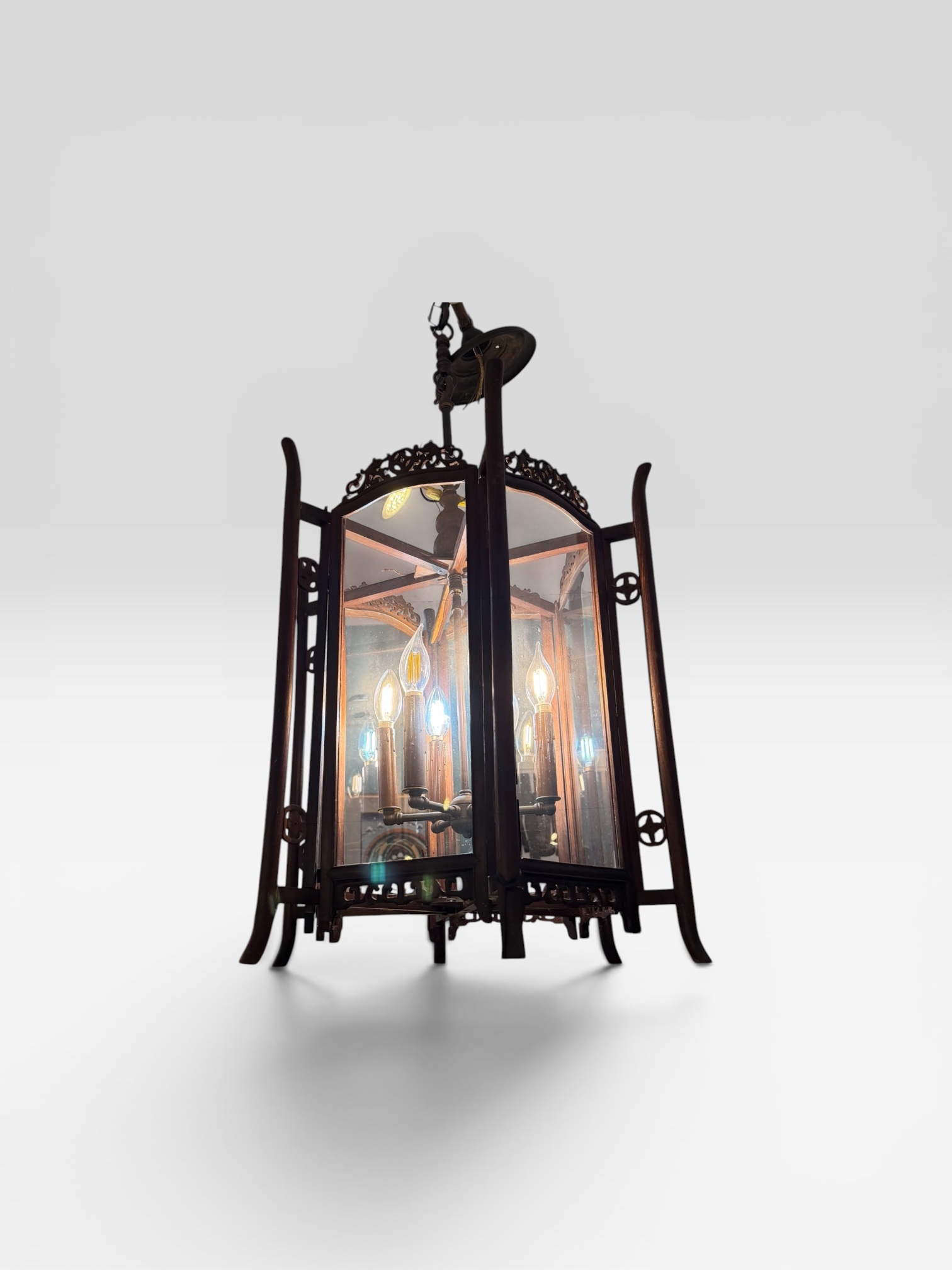 Asian Wood Hanging Lantern