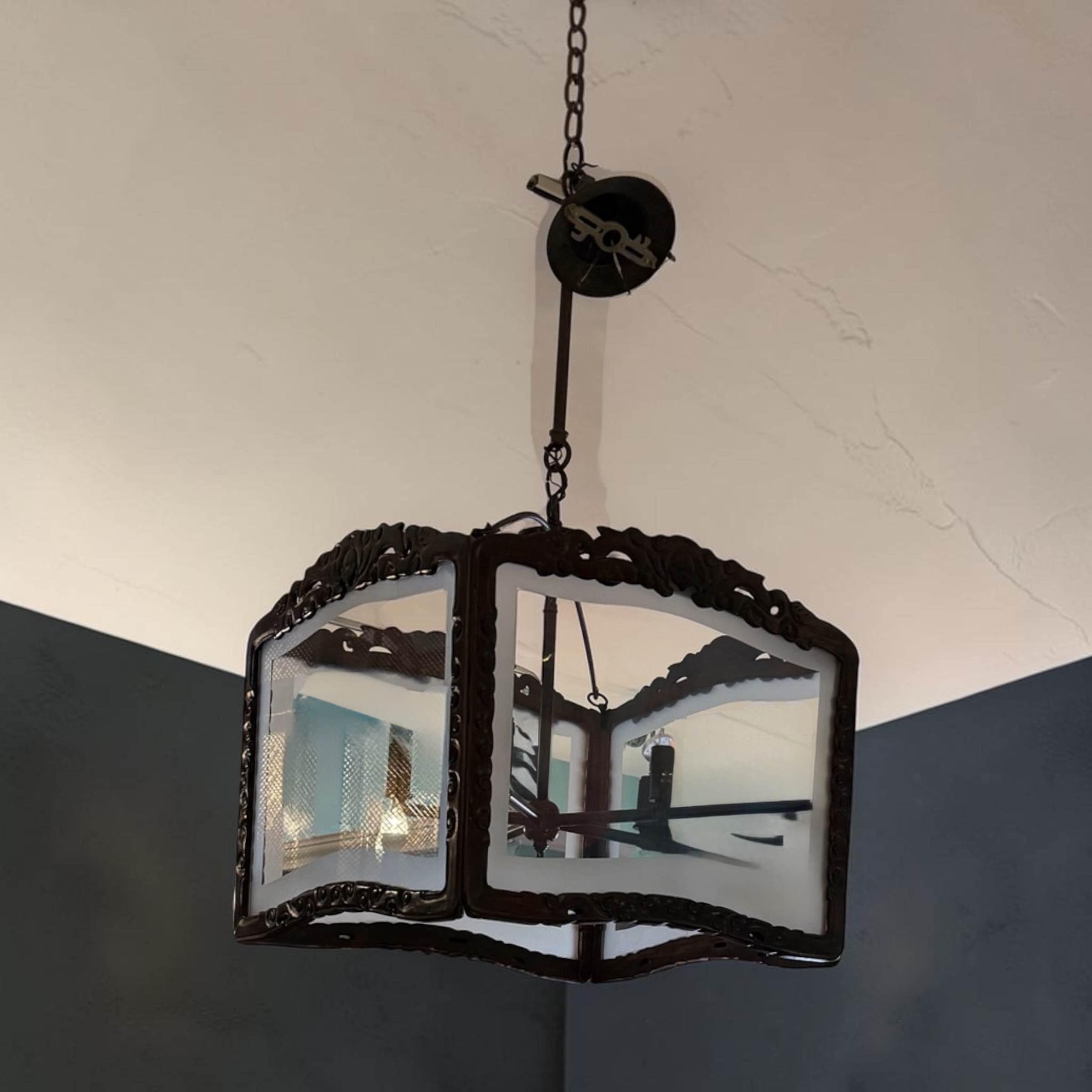 Square Asian Metal Pendant Lights