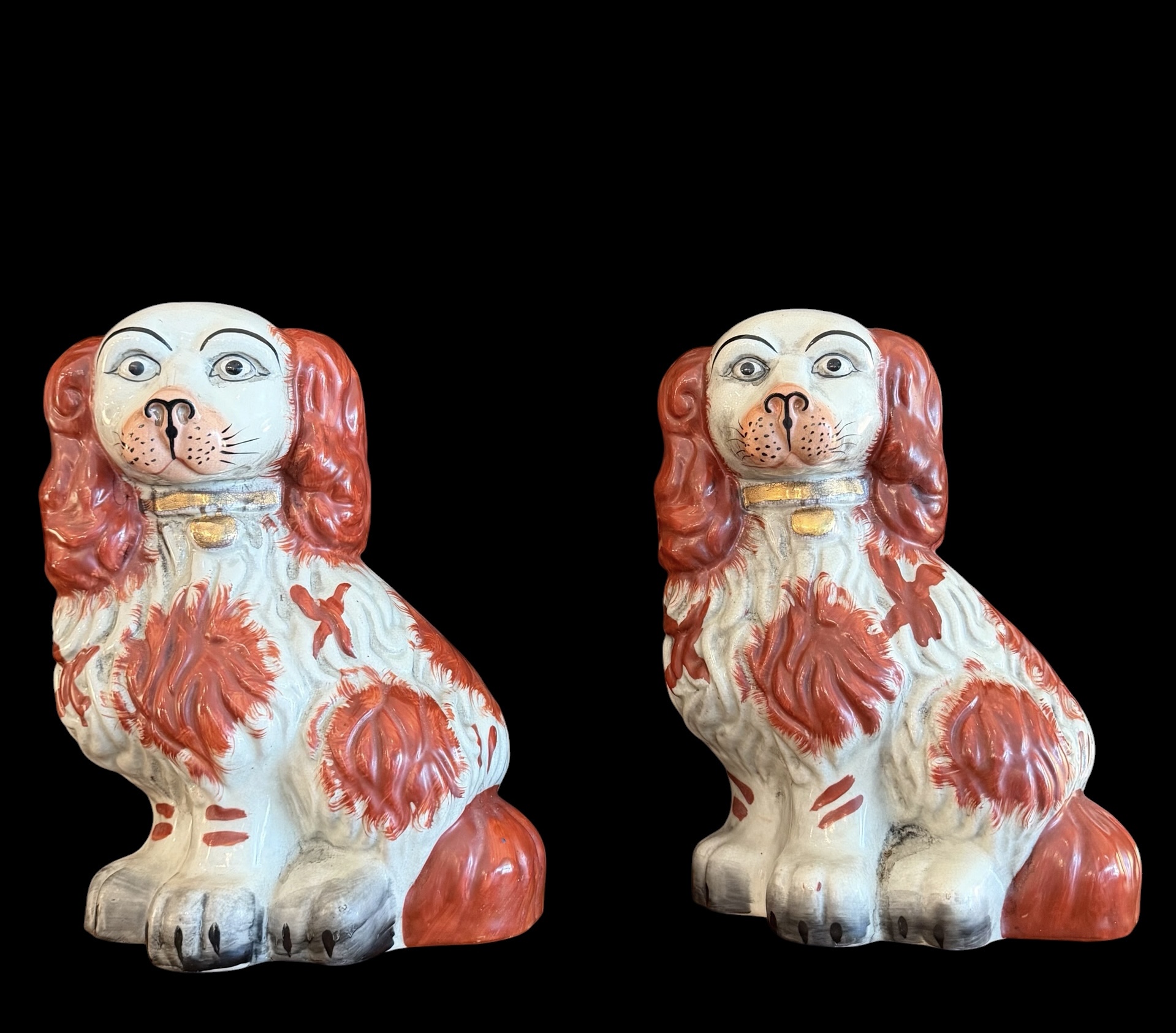 Vintage Staffordshire Dog Pair