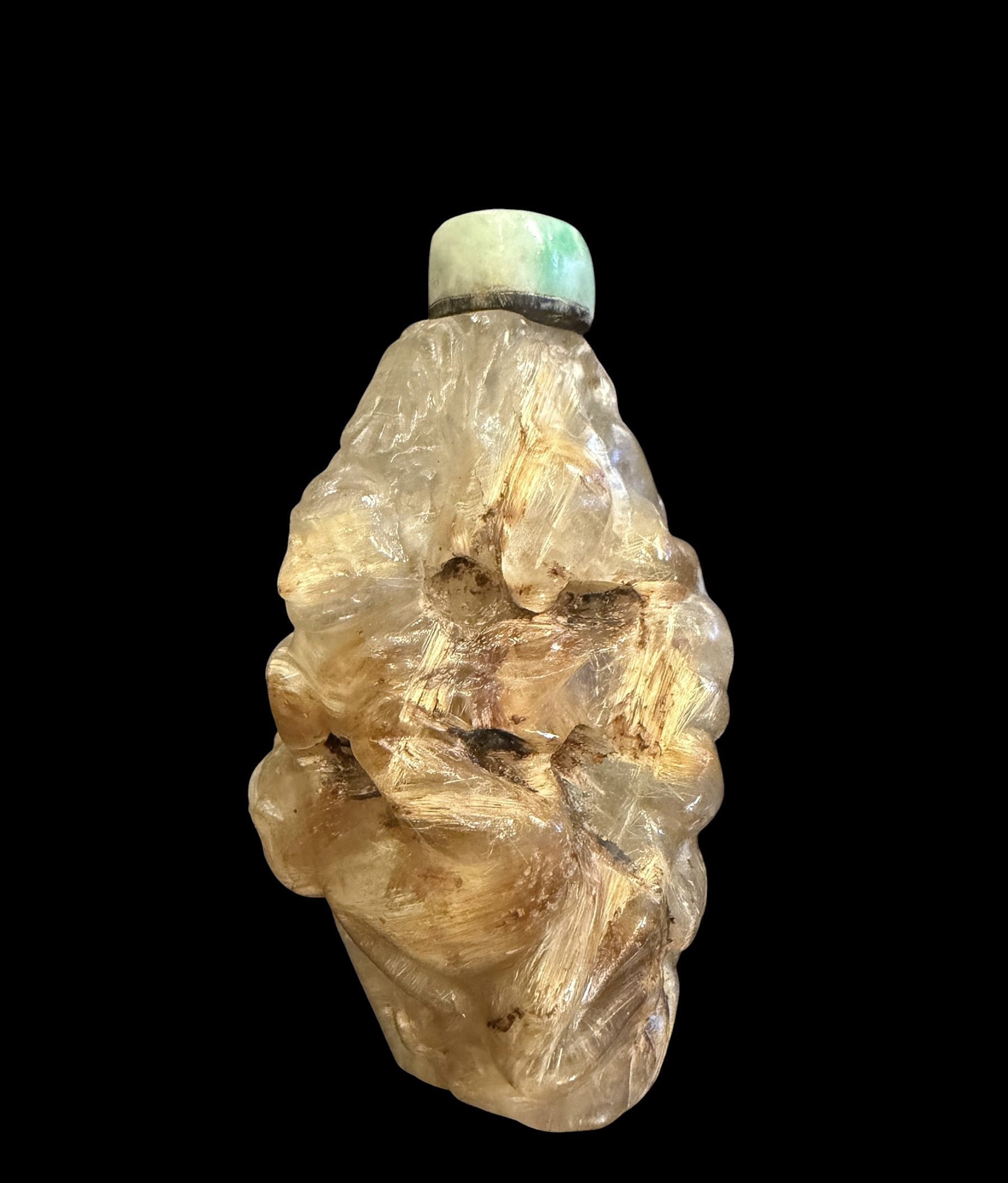 Rutilated Quartz Chinese Snuff Bottle