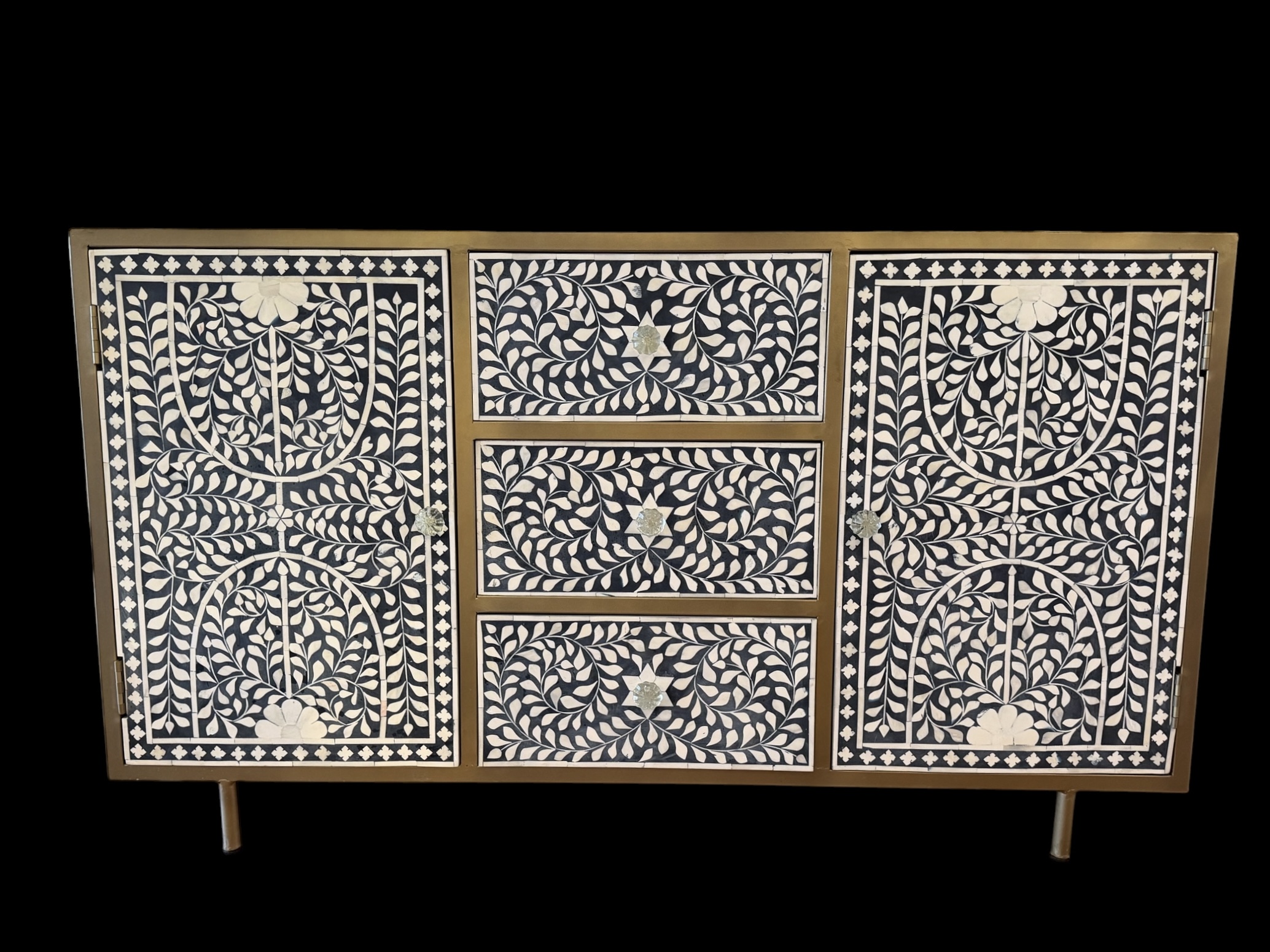Blue White Inlay Console