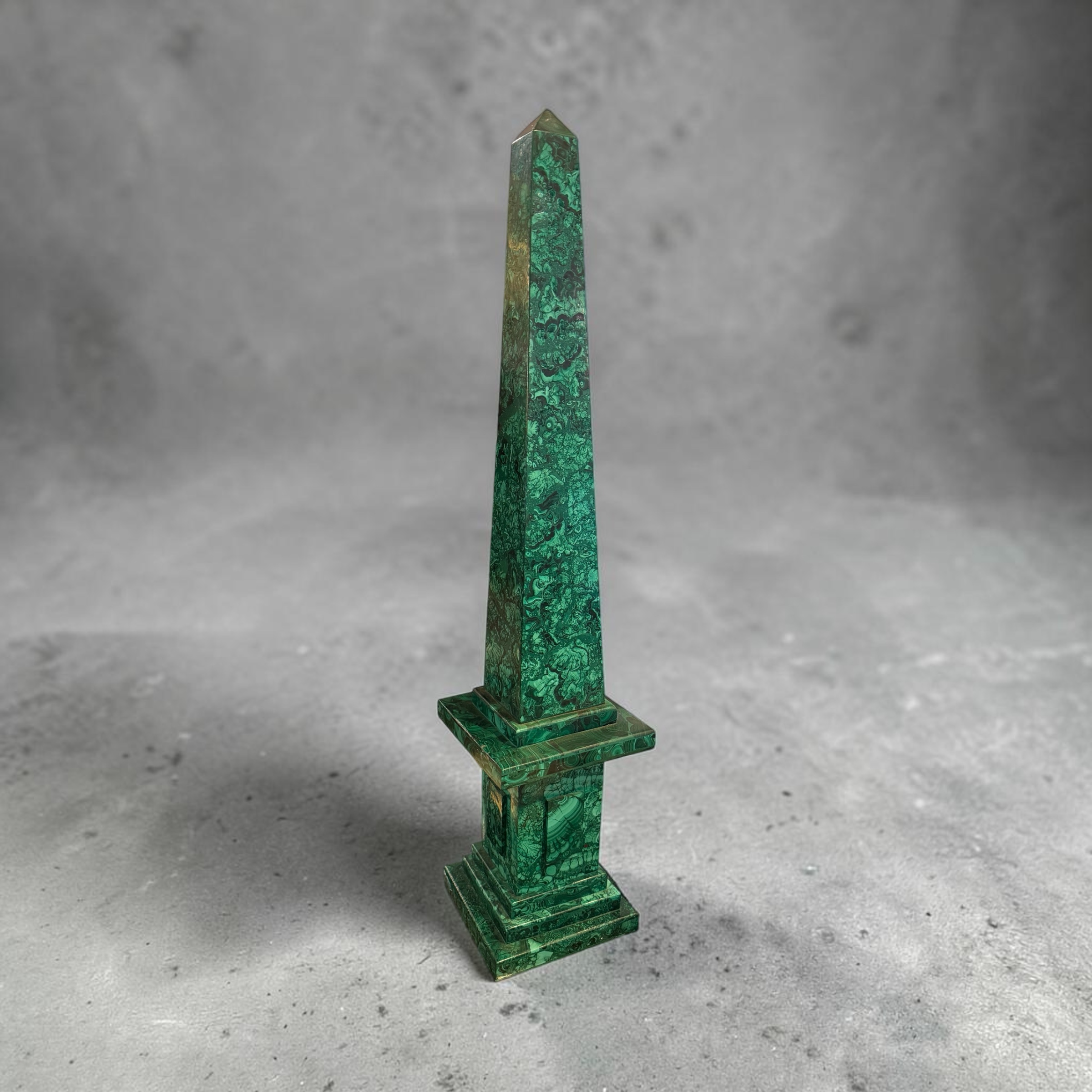 Pair Large Malachite Obelisks