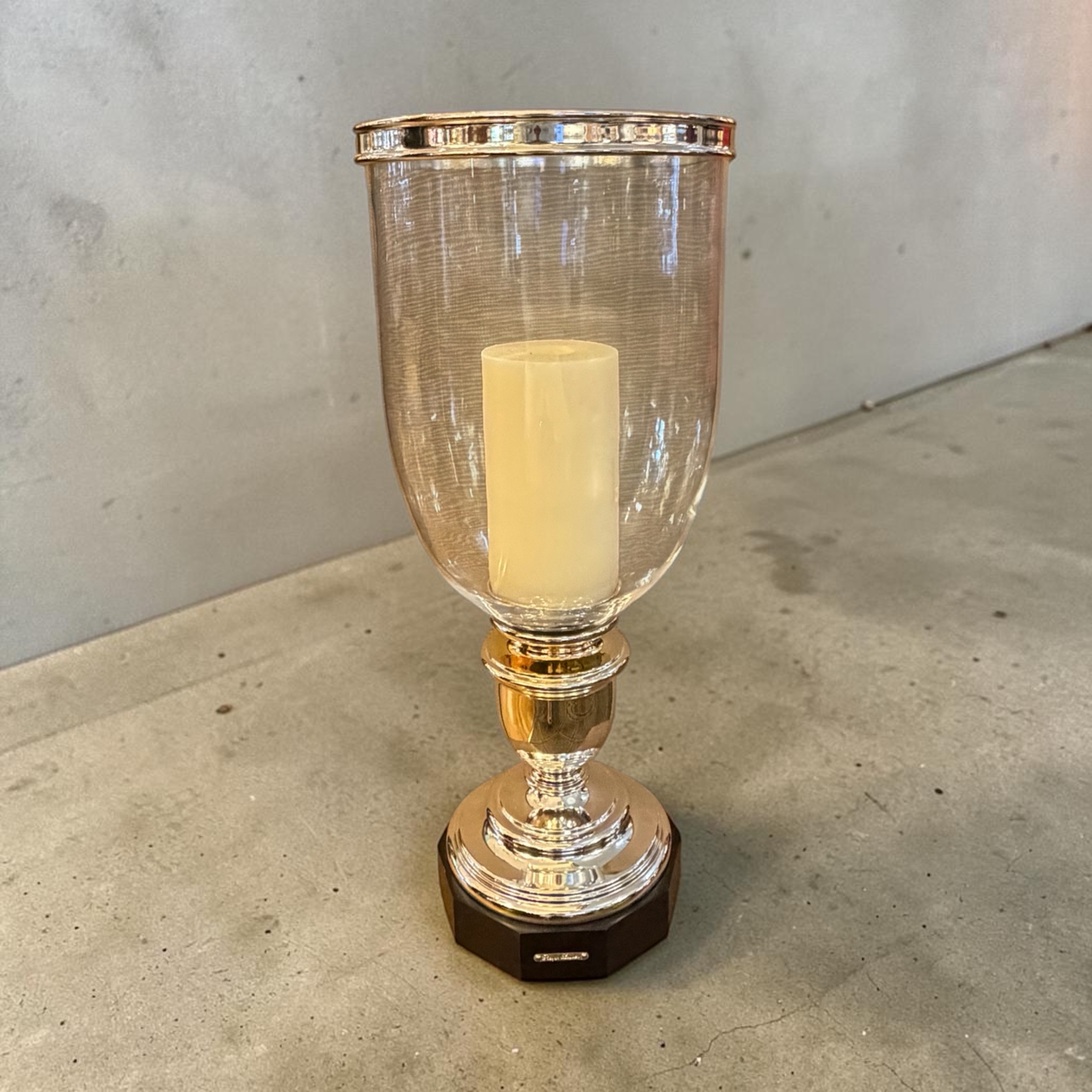 Ralph Lauren Silverplate Candle Hurricanes