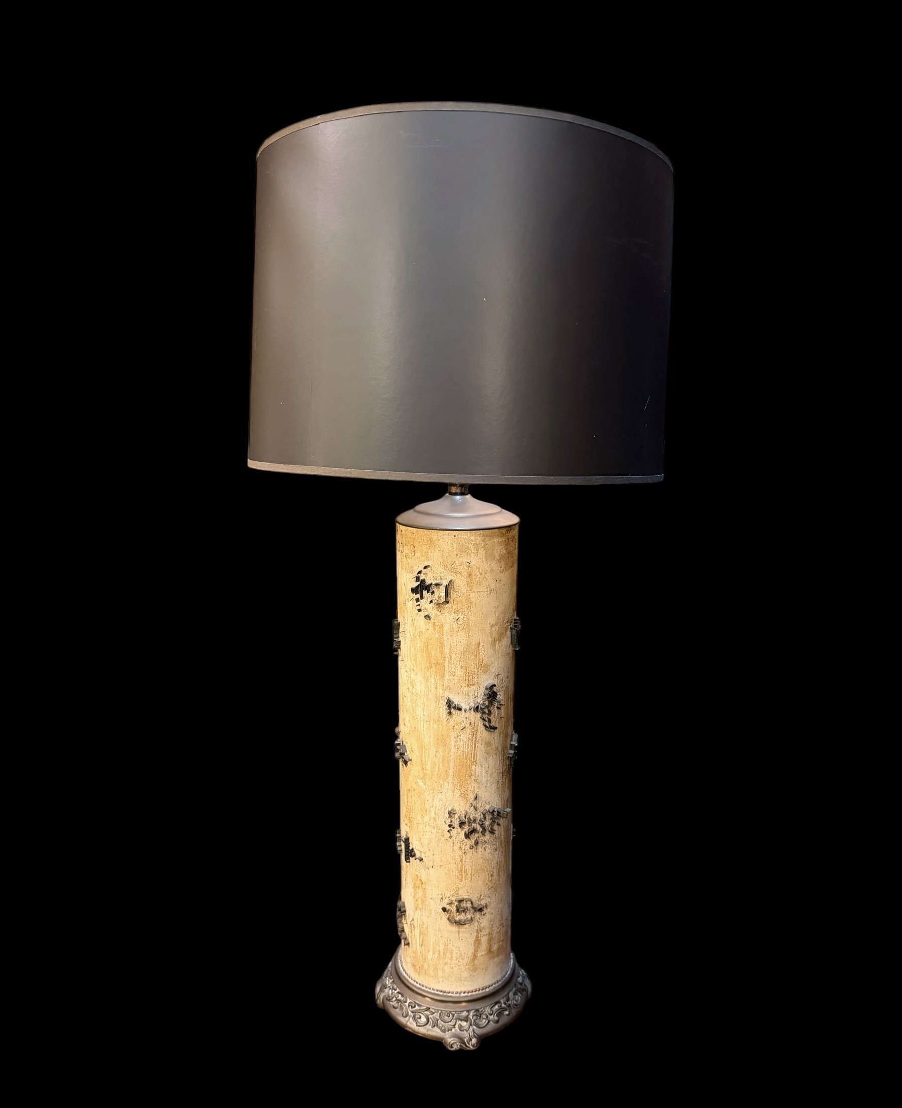Antique Wallpaper Printing Cylinder Lamp