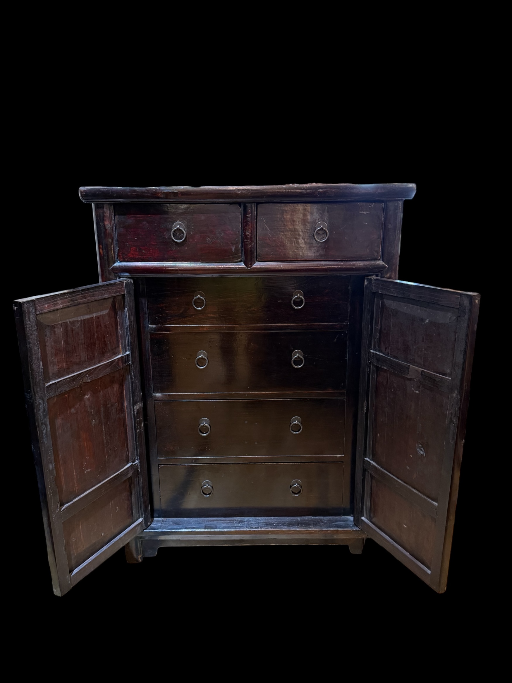 Antique Chinese 6 Drawer Cabinet