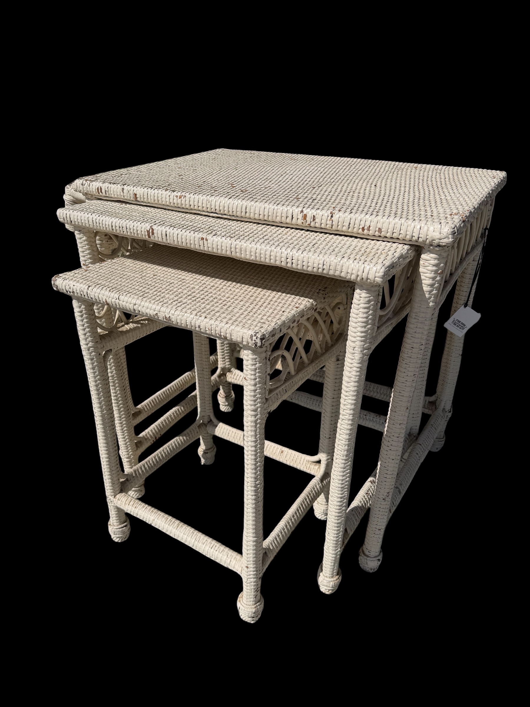 Antique Wicker Nesting Tables