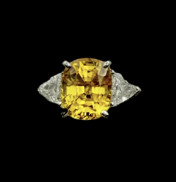 Yellow Sapphire Diamond Ring