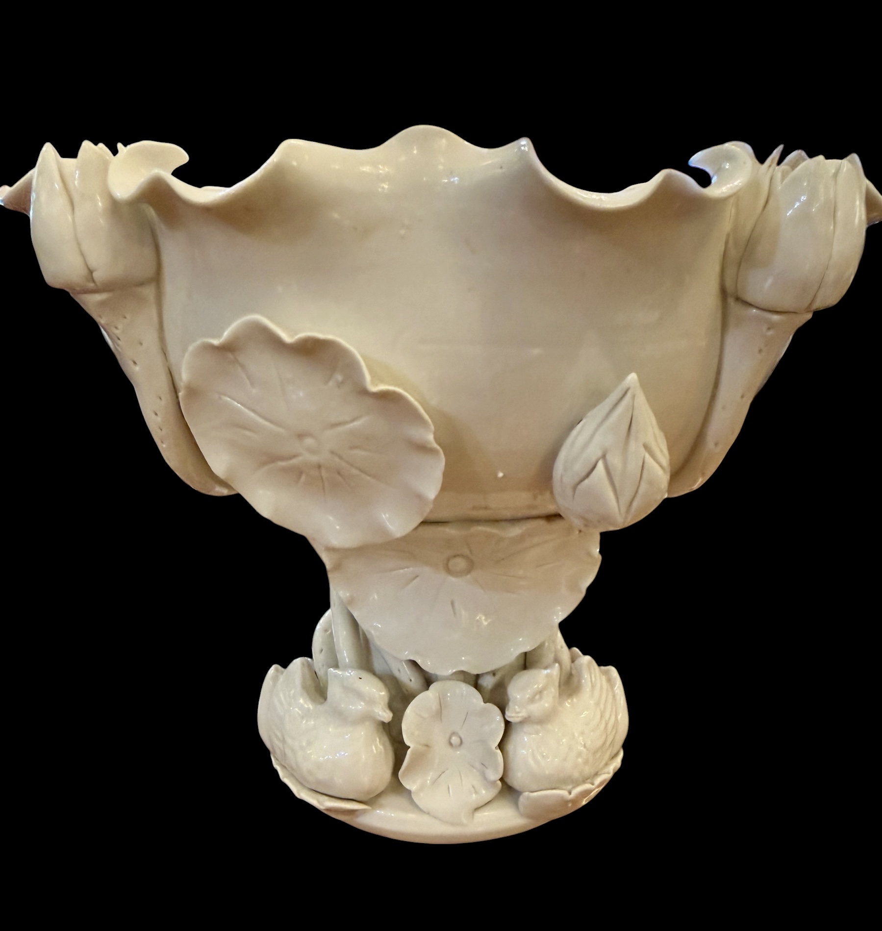 Vintage Chinese Blanc de Chine Compote