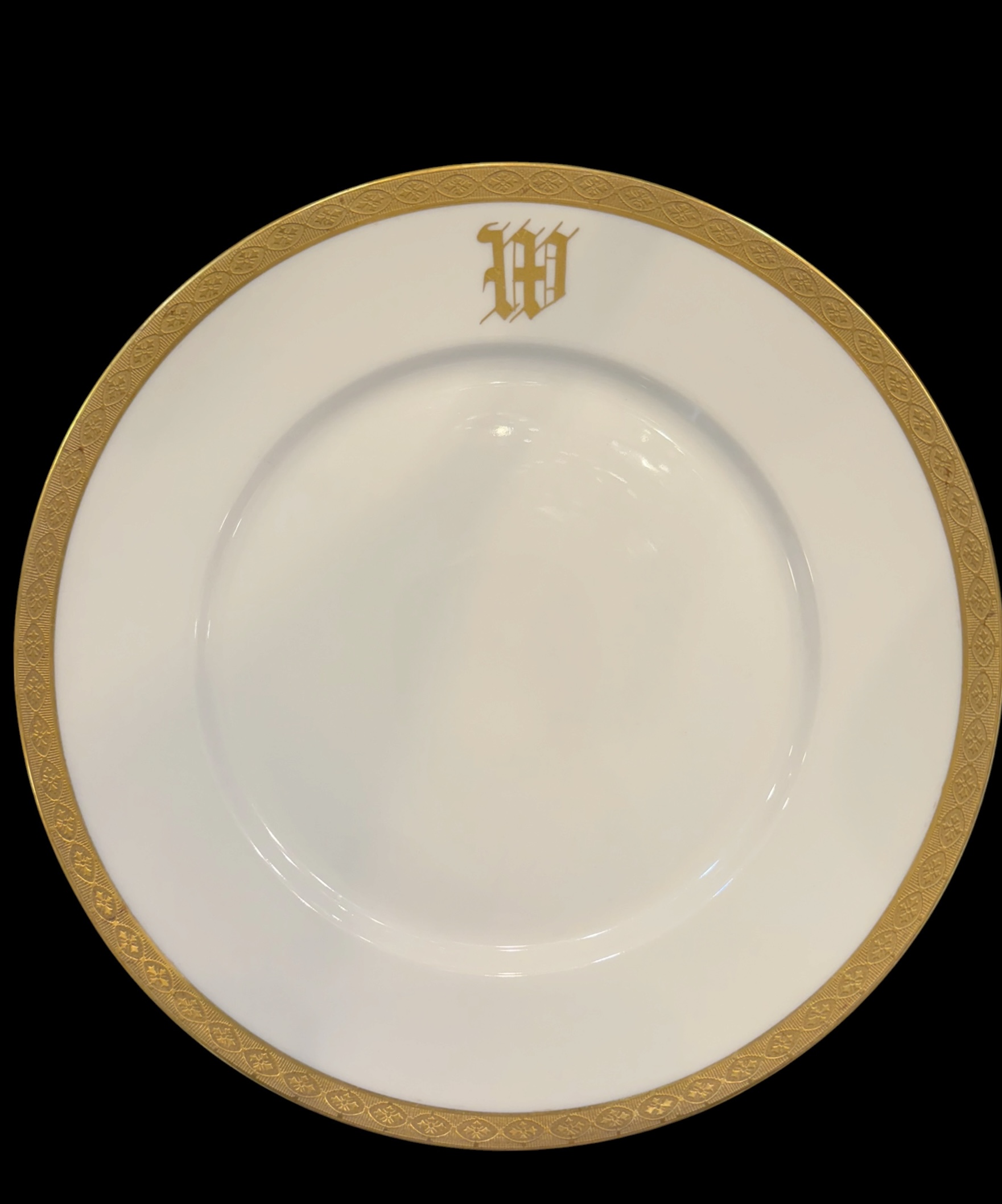 Antique Limoges Embossed Gold Leaf Dinnerware
