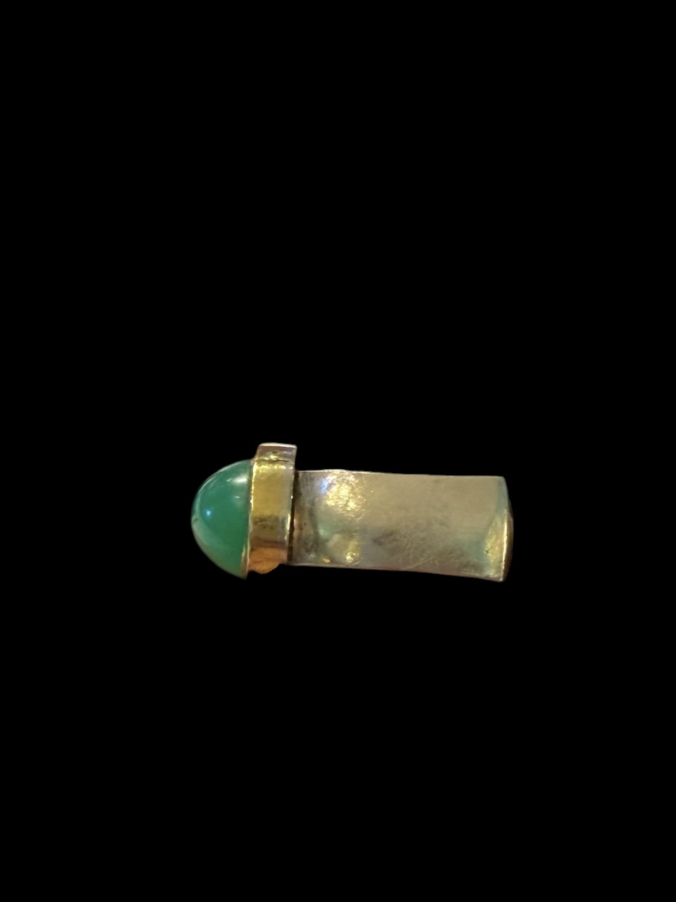 Oval Chrysoprase Sterling Ring