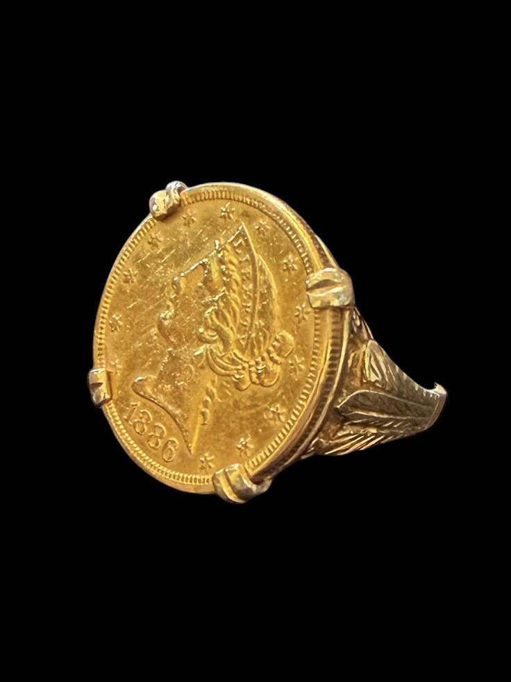 1886 Liberty Head Gold Coin Ring